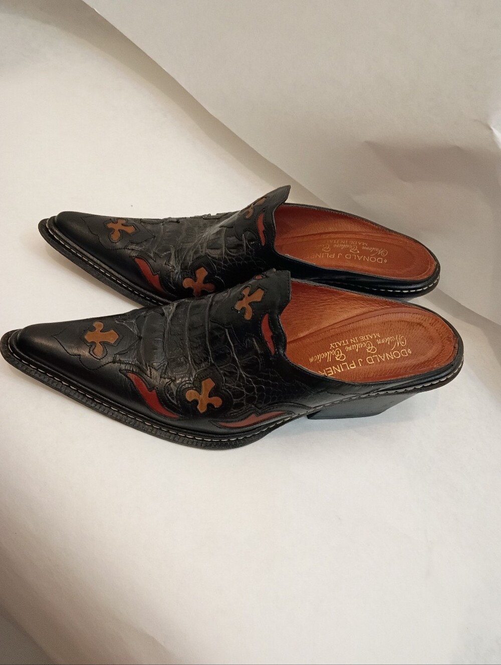 Donald Pliner Croc Effect Made In Italy Mule Women's Size 7.5 - Picture 5 of 15